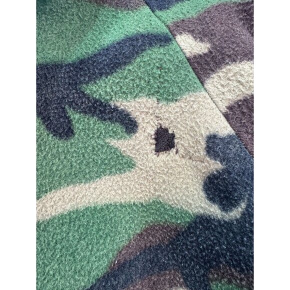 Vintage Saftbak Camo Fleece Jacket Mens S/M Green Brown - Picture 3 of 16